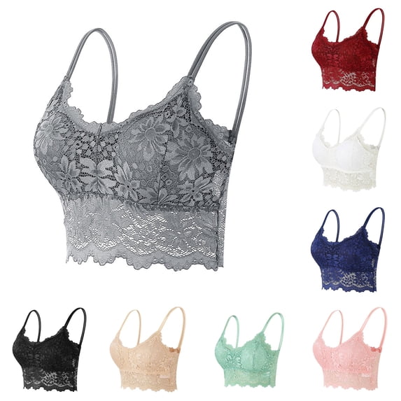 PMVFHDE Strapless 1 Piece Summer Bandeau Bra Plus Size Comfort Wireless Padded Top For Women Seamless Lightweight Breathable Supportive Convertible Cup Grey - XL