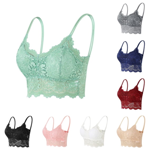 PMVFHDE Strapless 1 Piece Summer Bandeau Bra Plus Size Comfort Wireless Padded Top For Women Seamless Lightweight Breathable Supportive Convertible Cup Mint Green - L