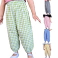 thumbnail image 1 of PMVFHDE Toddler Baby Girl Boy Classic Plaid Elastic Jogger Gingham Long Pants Summer Fall Harem Casual Bottoms Green,18-24 Months, 1 of 5