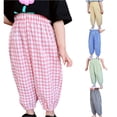 thumbnail image 1 of PMVFHDE Toddler Baby Girl Boy Classic Plaid Elastic Jogger Gingham Long Pants Summer Fall Harem Casual Bottoms Pink,3-4 Years, 1 of 8
