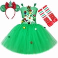 thumbnail image 1 of PMVFHDE Tutu Christmas Dress Christmas Tree Dresses for Kids Toddler Kids Holiday Party Christmas Festive Dress up, 1 of 8