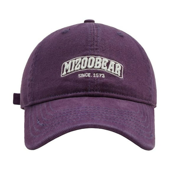 PMVFHDE Unisex Fashion Embroidered Soft Top Baseball Cap Wide Brim Dad Hat for Outdoor Activities Purple