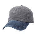 thumbnail image 1 of PMVFHDE Unisex Two-Tone Color Block Baseball Cap Retro Style Adjustable Sun Hat Casual Wear Dark Gray, 1 of 2