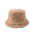 thumbnail image 1 of PMVFHDE Unisex Winter Pile Fuzzy Bucket Hat Warm Trapper Style with Ear Coverage for Cold Weather Khaki, 1 of 1