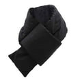 thumbnail image 1 of PMVFHDE Unisex Winter Warm Thick Down Like Scarf for Windproof Cold Weather, Solid Color Neck Warmer for Men and Women, Soft Warm Scarf for Outdoor Activities Black, 1 of 3