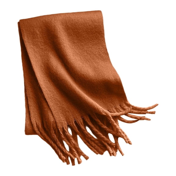 PMVFHDE Winter Scarf Shawl Wrap Elegant Long Plaid Fashion Accessory For Women Bronze