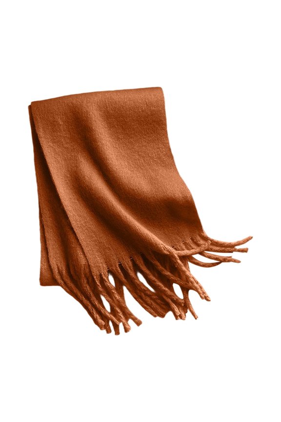 Winter Scarf Shawl Wrap Elegant Long Plaid Fashion Accessory For Women Bronze