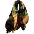 thumbnail image 1 of PMVFHDE Winter Scarf for Women Shawl Soft Feel Tassel Plaid Large Oversized Scarves Wraps Green,One Size, 1 of 4