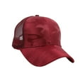 thumbnail image 1 of PMVFHDE Unisex Airy Mesh Baseball Cap with Hair Pull-Through Green Brown Print Sun Hat for Summer Outdoor Recreation, 1 of 7