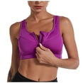 thumbnail image 1 of PMVFHDE Women Bra Tank Sports Bra Wirefree For Support Yoga Adjustable Straps For Fit Purple, 1 of 5