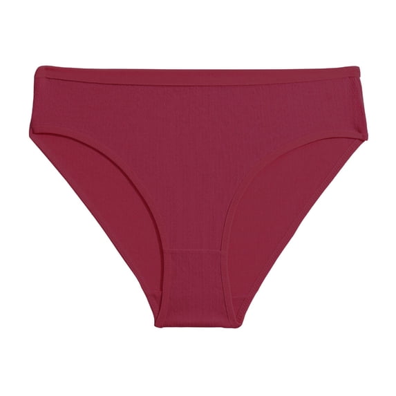 PMVFHDE Women Cotton Underwear Solid Color Comfort Soft Triangle Briefs Mid Rise Breathable Panties For Everyday Wear Cotton Underwear For Women Red,L