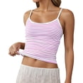 thumbnail image 1 of PMVFHDE Women Fitted Sleeveless Tank Tops For Women For Spring Summer Layering Casual Wear Stretchy Comfortable Innerwear Pink，M, 1 of 4