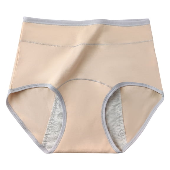 PMVFHDE Women High Rise Sanitary Panties Menstruation Leakproof Briefs Comfortable Soft Solid Color Triangle Underwear High Waisted Underwear For Women Khaki,XXL