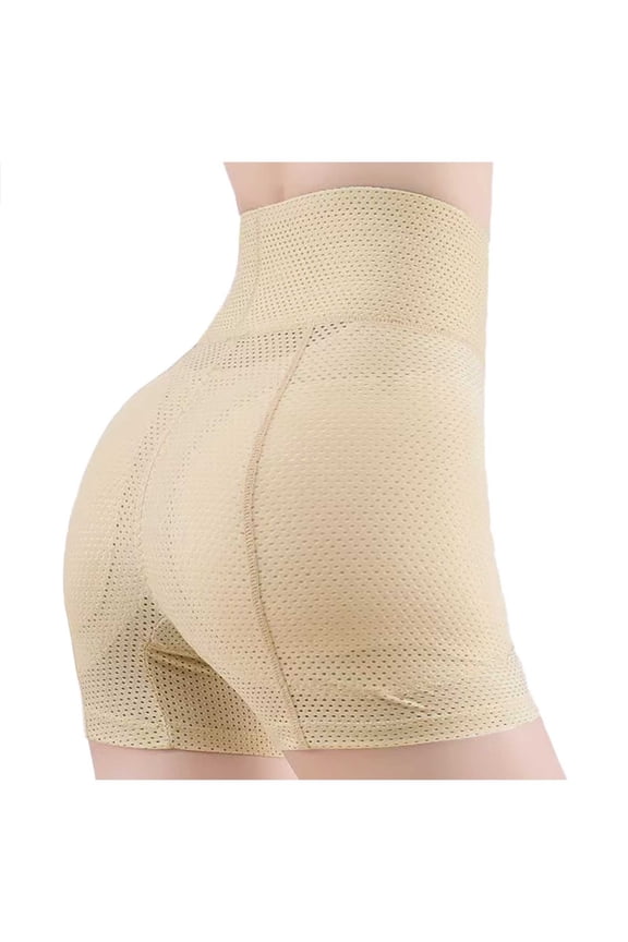 Women High Rise Shaping Shorts Rear Lifting Pants One Piece Firming Enhancer Comfort Solid Color High Waisted Underwear For Women Beige,XXL