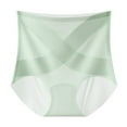 thumbnail image 1 of PMVFHDE Women High Rise Smooth Silk Sports Underwear Cross Back Seamless Breathable Plus Size Rear Lift Triangle Panties Plus Size Underwear For Women Green,L, 1 of 3