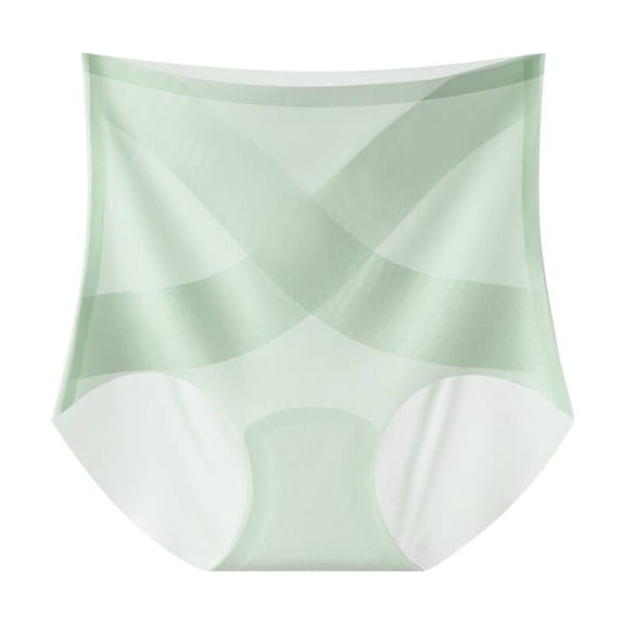 PMVFHDE Women High Rise Smooth Silk Sports Underwear Cross Back Seamless Breathable Plus Size Rear Lift Triangle Panties Plus Size Underwear For Women Green,L