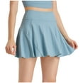 thumbnail image 1 of PMVFHDE Women High Waist 2 In 1 Mini Skirts For Women Running Tennis Skort With Shorts Yoga Fitness Badminton Sports Skirt Sky Blue,S, 1 of 5