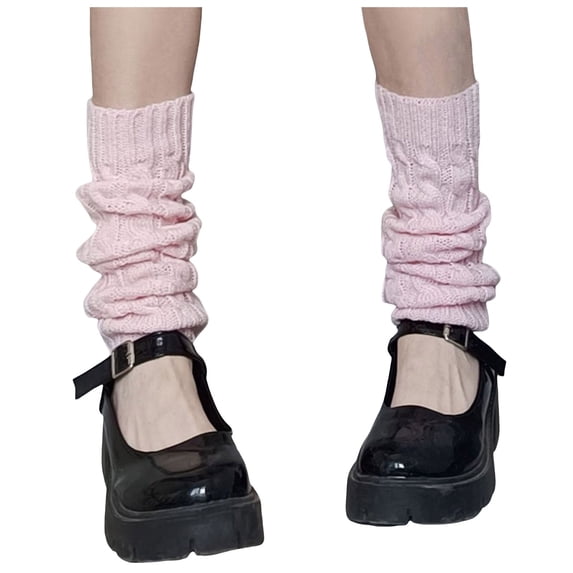PMVFHDE Women Knee High Socks Solid Knit Long Socks Slouch Socks