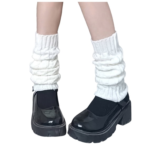PMVFHDE Women Knee High Socks Solid Knit Long Socks Slouch Socks