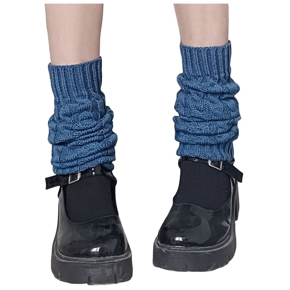 PMVFHDE Women Knee High Socks Solid Knit Long Socks Slouch Socks