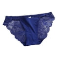 thumbnail image 1 of PMVFHDE Women Low Mid Rise Sheer Lace Panties Thin Summer Smooth Silk Seamless Breathable Underwear Cotton Gusset Triangle Briefs Womens Underwear Blue,L, 1 of 4