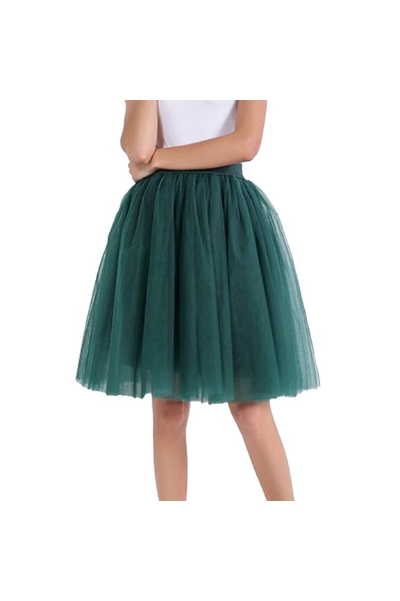 Women Mesh Tutu Skirt Mini Skirts For Women Skirts For Women Knee Length Layered Loose Adult Prom Party Midi Performance Skirt Army Green，XL