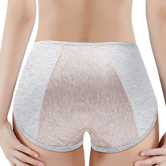 PMVFHDE Women Mid Rise Cotton Sanitary Underwear Side Leakproof Protection Pants Menstrual Cycle Comfort Briefs Cotton Underwear For Women Light Gray,M