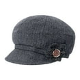 thumbnail image 1 of PMVFHDE Women Retro Classic Visor Cap Beret Hats With Flower Buckle For Woman Ladies Daily Casual GY1, 1 of 3