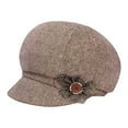 thumbnail image 1 of PMVFHDE Women Retro Classic Visor Cap Beret Hats With Flower Buckle For Woman Ladies Daily Casual Khaki, 1 of 3