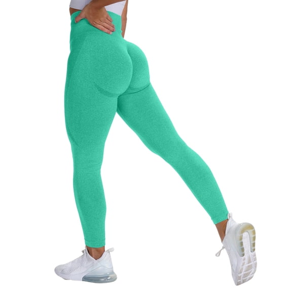 PMVFHDE Women Seamless Lifting High Waist Yoga Pants For Sports Running Fitness 2025 Workout Wear Greenï¼XL