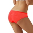 thumbnail image 1 of PMVFHDE Women Sheer Lace Underwear Low Rise Hollow Out Plus Size Cute Triangle Panties Japanese Style Thin Breathable Briefs Plus Size Underwear For Women Red,XL, 1 of 4