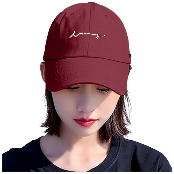 PMVFHDE Women's Basic Solid Color Classic Soft Top Sun Baseball Cap