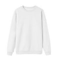 thumbnail image 1 of PMVFHDE Women's Basic Solid Color Drop Shoulder Crewneck Sweatshirt, Casual Long Sleeve Layering Pullover Top White,S, 1 of 2