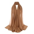 thumbnail image 1 of PMVFHDE Women's Breathable Head Cover Scarf Soft Stretchable Head Wrap, Solid Color Prayer Shawl for Women, Comfortable Headscarf for Daily Wear Brown, 1 of 3