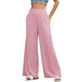 thumbnail image 1 of PMVFHDE Women's Casual High Waist Wide Leg Pants Straight Leg Relaxed Fit Comfortable Everyday Trousers PK1,XXL, 1 of 4