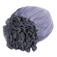 thumbnail image 1 of PMVFHDE Women's Casual Solid Color Floral Headwrap Loose Fit Turban Style Comfortable Head Cover Grey, 1 of 6