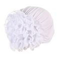 thumbnail image 1 of PMVFHDE Women's Casual Solid Color Floral Headwrap Loose Fit Turban Style Comfortable Head Cover White, 1 of 4