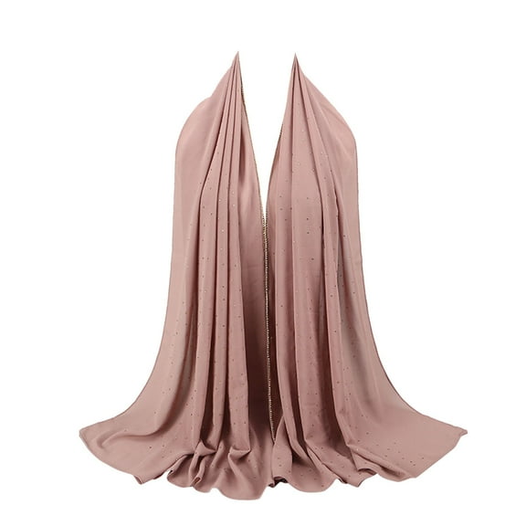 PMVFHDE Women's Chiffon Head Scarf Elegant Flowing Long Shawl Wrap Hijab Fashion Accessory for Spring and Summer Seasons BW2