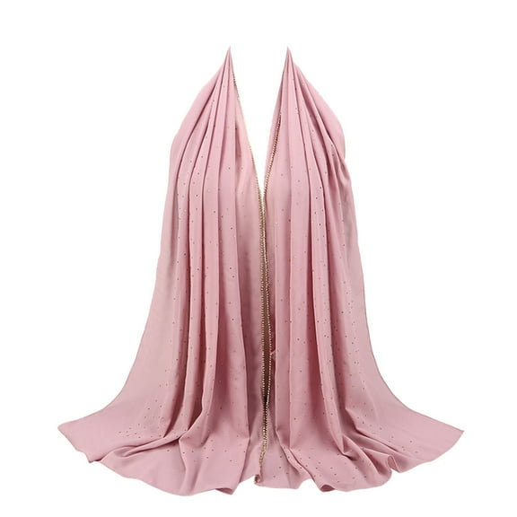 PMVFHDE Women's Chiffon Head Scarf Elegant Flowing Long Shawl Wrap Hijab Fashion Accessory for Spring and Summer Seasons D
