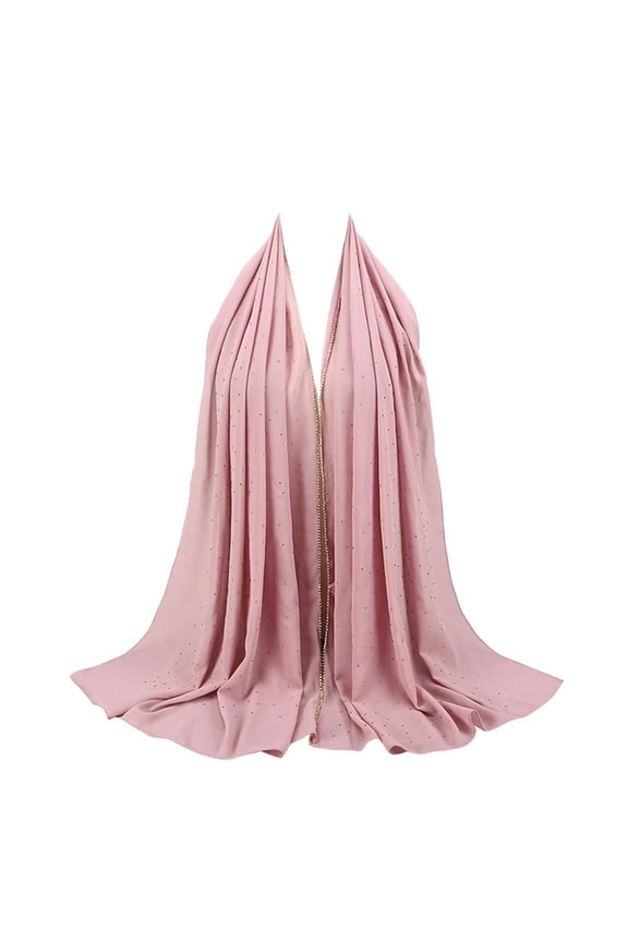 Women's Chiffon Head Scarf Elegant Flowing Long Shawl Wrap Hijab Fashion Accessory for Spring and Summer Seasons D