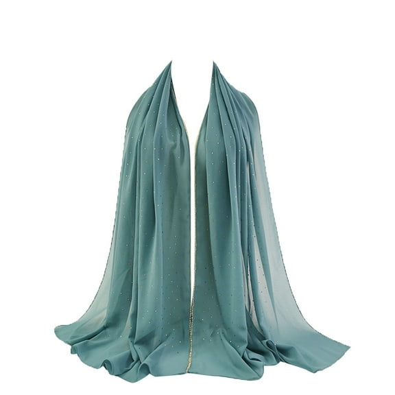 PMVFHDE Women's Chiffon Head Scarf Elegant Flowing Long Shawl Wrap Hijab Fashion Accessory for Spring and Summer Seasons M