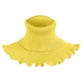 thumbnail image 1 of PMVFHDE Women's Detachable Knit Collar High Neck Scarf, Warm Turtle Neck Like Accessory for Women, Fashionable Layering Piece for Sweaters and Coats Yellow, 1 of 2