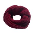 thumbnail image 1 of PMVFHDE Women's Double Loop Knit Scarf Winter Warm Pull On Neck Warmer, Solid Color Pattern Scarf for Women, Soft Yarn Scarf for Cold Weather, 1 of 2
