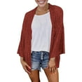 thumbnail image 1 of PMVFHDE Women's Fashion Solid Color Long Sleeve Sequined Loose Top Solid Color Cardigan Cover Up Red,XXXL, 1 of 8