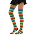 thumbnail image 1 of PMVFHDE Thigh High Socks Women's Fashion Striped over the Knee Stockings Casual Comfortable for Daily Wear Home Party Outfit, 1 of 6