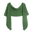 thumbnail image 1 of PMVFHDE Women's Knit Scarf with Sleeves for Fall and Winter, Solid Color Poncho Shawl for Women, Warm Long Sleeve Wrap for Outdoor Activities Green, 1 of 2