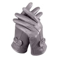 thumbnail image 1 of PMVFHDE Women's Leather Gloves Winter Warm Stylish Gloves for Riding Hiking Travel Outdoor Activities Grey,One Size, 1 of 4