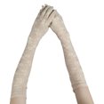 thumbnail image 1 of PMVFHDE Women's Long Black Lace Gloves Elegant Sheer Stretchable Gloves for Wedding Party Evening Occasions Beige,One Size, 1 of 3