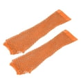 thumbnail image 1 of PMVFHDE Women's Mesh Medium Length Gloves for Party Stylish Appearance, Fashionable Fingerless Gloves Evening Wear Accessory Orange，One Size, 1 of 2