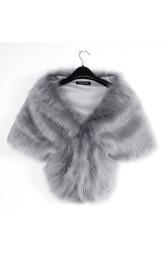 Women's Pile Like Cape Shawl Winter Warm Soft Poncho Wrap, Solid Color Yarn Scarf for Women, Elegant Collared Vest for Cold Weather Grey